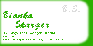 bianka sparger business card